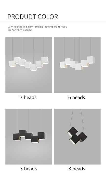 Nordic Modern Cubic Pendant Led Lights